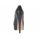 Decolté da donna con plateau in pelle nera tacco 13 - Misure disponibili: 31