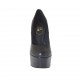 Escarpin pour femmes avec plateforme en cuir noir talon 13 - Pointures disponibles:  31