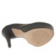 Decolté da donna con plateau in pelle nera tacco 13 - Misure disponibili: 31
