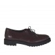 Woman's laced derby shoe in maroon leather heel 3 - Available sizes:  42, 46