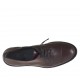 Zapato derby para mujer con cordones en piel granate tacon 3 - Tallas disponibles:  42, 46