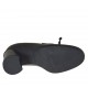 Woman's closed shoe with lace in black leather heel 7 - Available sizes:  43