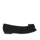 Woman's ballerina shoe with velvet bow in black suede heel 1 - Available sizes:  33
