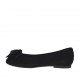 Bailarina para mujer en gamuza negra con moño en terciopelo tacon 1 - Tallas disponibles:  33