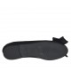 Woman's ballerina shoe with velvet bow in black suede heel 1 - Available sizes:  33