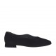 Decolté a punta da donna in camoscio nero tacco 1 - Misure disponibili: 33