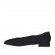 Zapato de salon a punta para mujer en gamuza de color negro tacon 1 - Tallas disponibles:  33