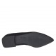 Zapato de salon a punta para mujer en gamuza de color negro tacon 1 - Tallas disponibles:  33