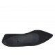 Zapato de salon a punta para mujer en gamuza de color negro tacon 1 - Tallas disponibles:  33