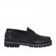 Mocassino da uomo in pelle di colore nero - Misure disponibili: 38, 46, 47, 49
