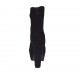 Botines con cremallera para mujeres con plataforma en gamuza de color negro con tacon 13 - Tallas disponibles:  42