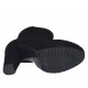 Botines con cremallera para mujeres con plataforma en gamuza de color negro con tacon 13 - Tallas disponibles:  42