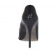 Escarpin pour femmes à bout pointu en cuir verni noir avec talon 10 - Pointures disponibles:  42