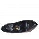 Escarpin pour femmes à bout pointu en cuir verni noir avec talon 10 - Pointures disponibles:  42