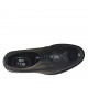 Zapato derby con cordones y decoraciones Brogue para hombre en piel y piel cepillada negra - Tallas disponibles:  36, 48, 50