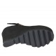 Escarpin pour femmes avec courroie, talon compensé et plateforme en cuir nubuck noir talon compensé 9  - Pointures disponibles:  42, 43, 45