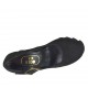 Woman's strap pump with wedge and platform in black nubuck leather wegde heel 9  - Available sizes:  42, 43, 45