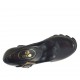 Zapato de salon para mujeres con correa, cuña y plataforma en piel negra cuña 9 - Tallas disponibles:  42, 43