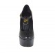 Decolté da donna con cinturino e plateau in pelle nera con tacco 13 - Misure disponibili: 31
