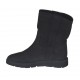 Bottines pour femmes avec goujons en cuir nabuk noir talon compensé 3 - Pointures disponibles:  33