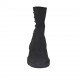 Bottines pour femmes avec goujons en cuir nabuk noir talon compensé 3 - Pointures disponibles:  33