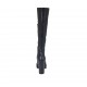 Woman's boot with half zipper in black leather heel 10 - Available sizes:  31