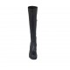 Woman's boot with half zipper in black leather heel 10 - Available sizes:  31
