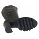Woman's boot with half zipper in black leather heel 10 - Available sizes:  31