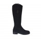 Woman's boot with zipper and buckle in black suede heel 3 - Available sizes:  33