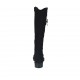 Woman's boot with zipper and buckle in black suede heel 3 - Available sizes:  33