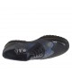 Zapato oxford para mujer con cordones en piel negra y imprimida con efecto marmolado azul con tacon 3 - Tallas disponibles:  44