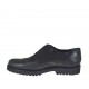 Zapato derby para mujer con cordones en piel imprimida a mosaico negra tacon 3 - Tallas disponibles:  44, 45