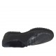 Woman's laced derby shoe in black mosaic printed leather heel 3 - Available sizes:  44, 45
