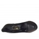Woman's pump in black leather with platform and heel 12 - Available sizes:  32