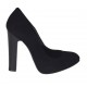 Zapato de salon para mujer en gamuza negra con plataforma interna tacon 10 - Tallas disponibles:  31