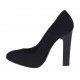 Escarpin pour femmes en daim noir avec plateforme interieur talon 10 - Pointures disponibles:  31