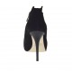 Zapato para mujer con cremallera y estrases en gamuza negra tacon 10 - Tallas disponibles:  32