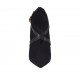 Zapato para mujer con cremallera y hebilla en gamuza y piel negra tacon 10 - Tallas disponibles:  42