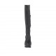 Stivale da donna con plateau e cerniera in pelle nera zeppa 9 - Misure disponibili: 31