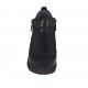 Zapato para mujer con cremalleras en piel, charol imprimido y encaje negro cuña 7 - Tallas disponibles:  42