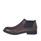 Chaussure fermée pour hommes avec elastiques en cuir marron - Pointures disponibles:  36, 37, 47, 48, 50