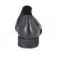 Man's highfronted shoe with rubber bands in black leather  - Available sizes:  37, 38, 48
