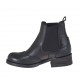 Bottines pour femmes avec élastiques et decorations en cuir noir talon 3 - Pointures disponibles:  33