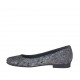Bailarina a punta redonda para mujer en gamuza estampada con motivo de piedra tacon 1 - Tallas disponibles:  33