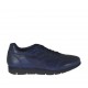 Zapato deportivo con cordones para hombre en piel azul-negra - Tallas disponibles:  47, 51
