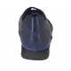 Scarpa sportiva stringata da uomo in pelle blu nero - Misure disponibili: 47, 51