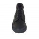 Men's laced ankle-high shoe in black leather - Available sizes:  49, 50
