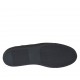 Men's laced ankle-high shoe in black leather - Available sizes:  49, 50
