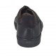 Zapato deportivo para hombre con cordones en piel negra y gamuza gris - Tallas disponibles:  47