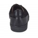 Scarpa sportiva stringata da uomo con cerniera in camoscio e pelle nera - Misure disponibili: 47